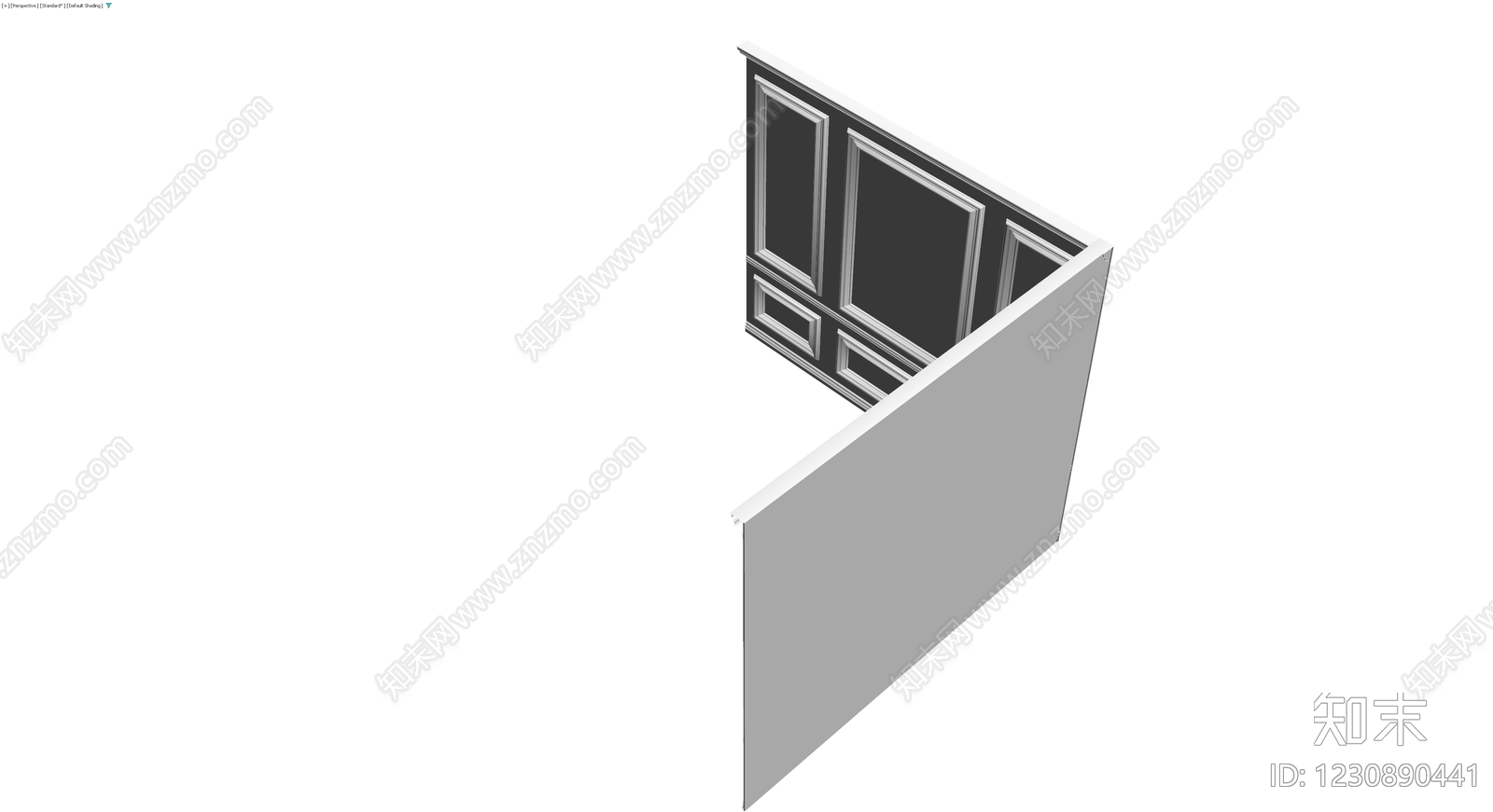 欧式护墙板模块组合3D模型下载【ID:1230890441】