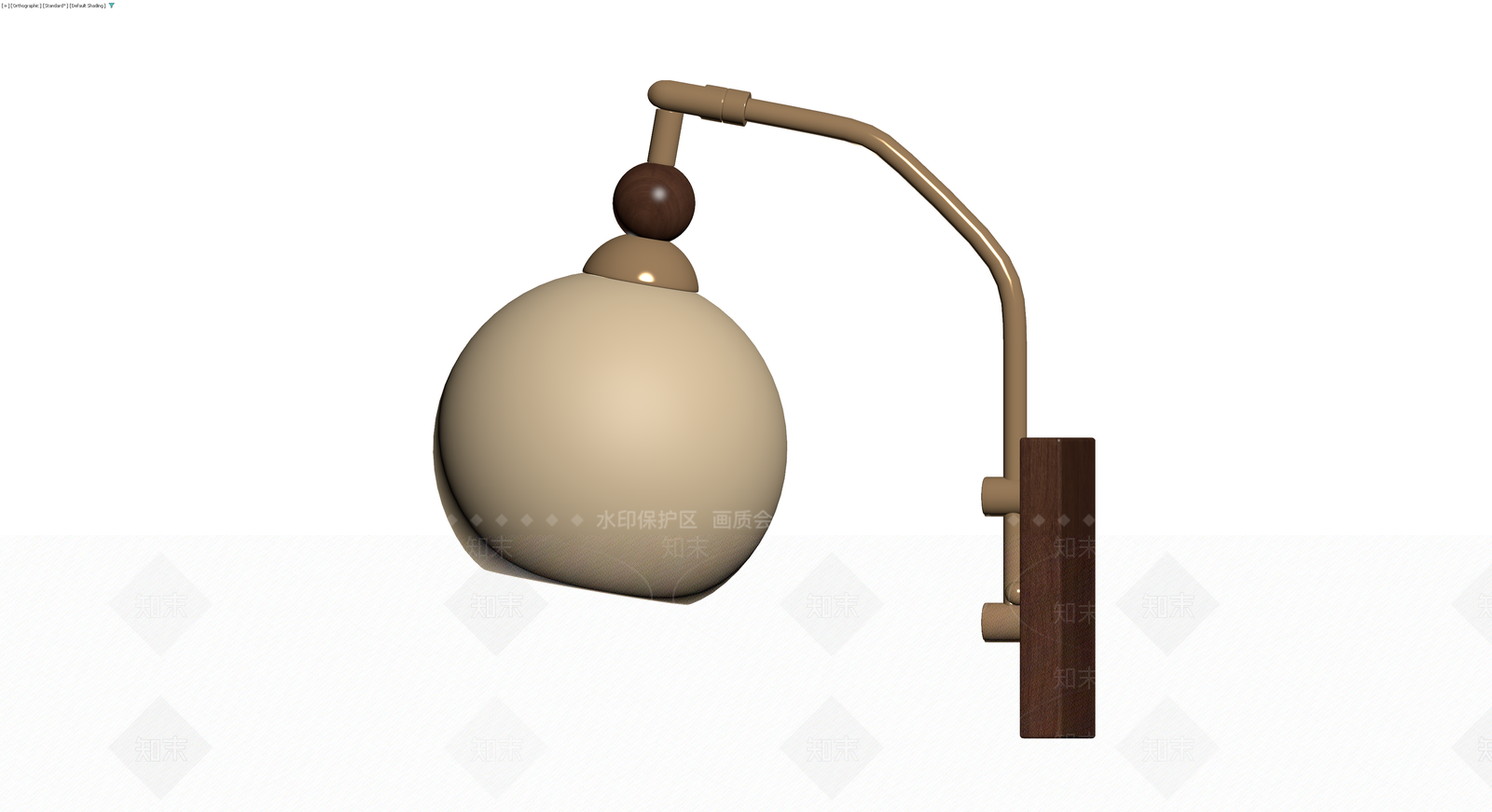 现代风格球形壁灯3D模型下载【ID:1230101483】