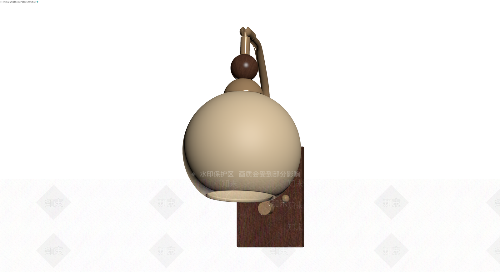 现代风格球形壁灯3D模型下载【ID:1230101483】