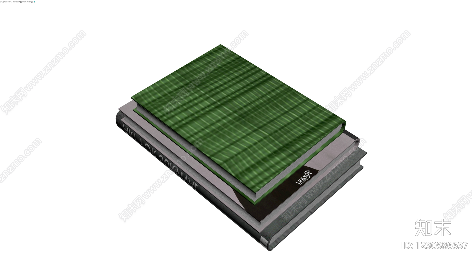 三本堆叠书籍组合3D模型下载【ID:1230886637】