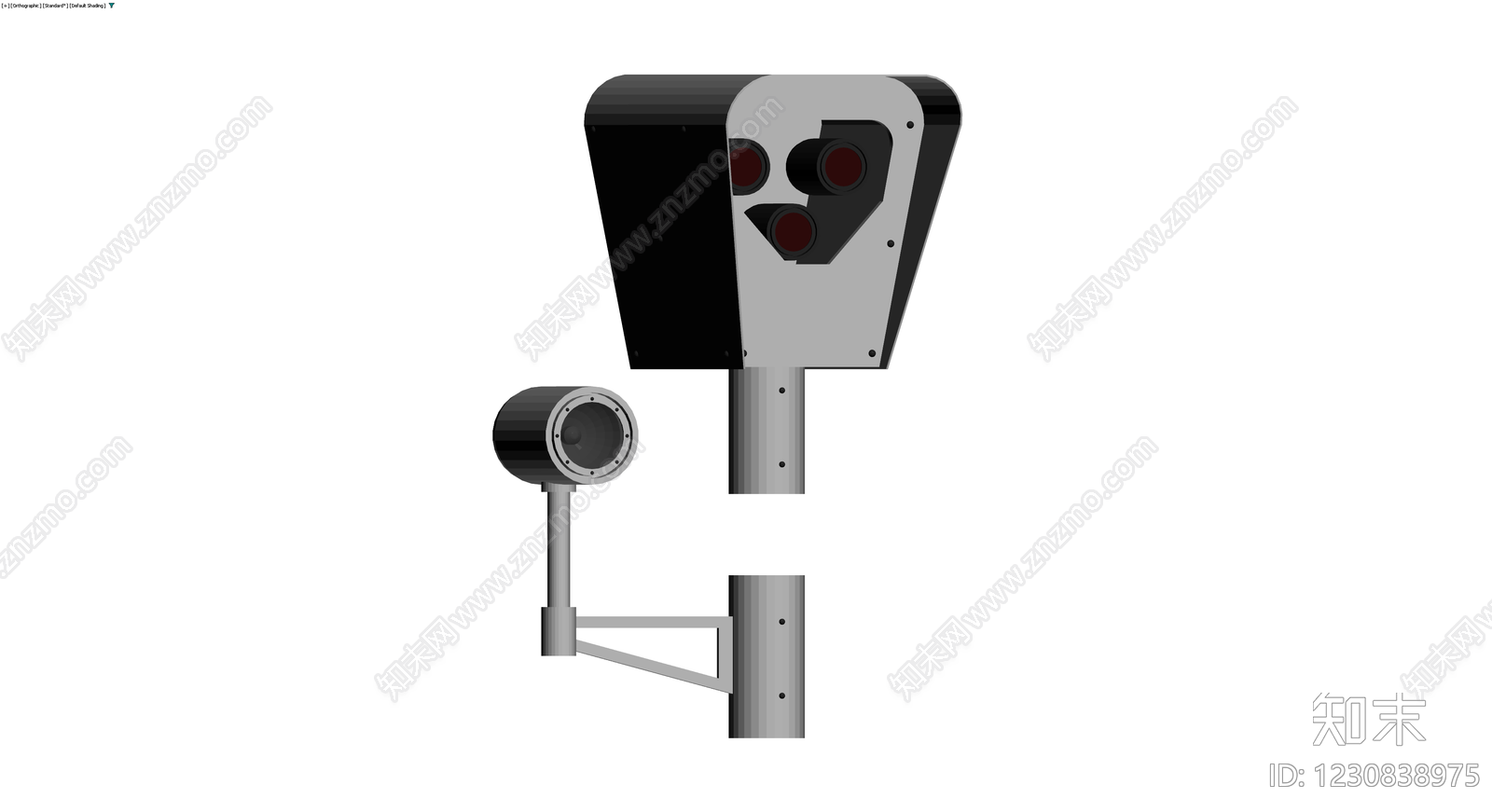 户外监控立杆组件3D模型下载【ID:1230838975】