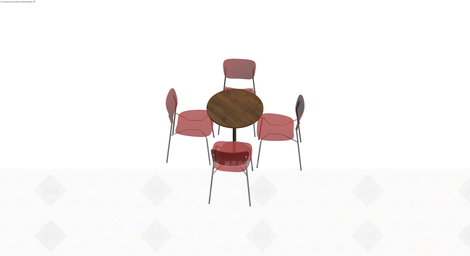 红座木面餐桌椅组合3D模型下载【ID:1230631679】