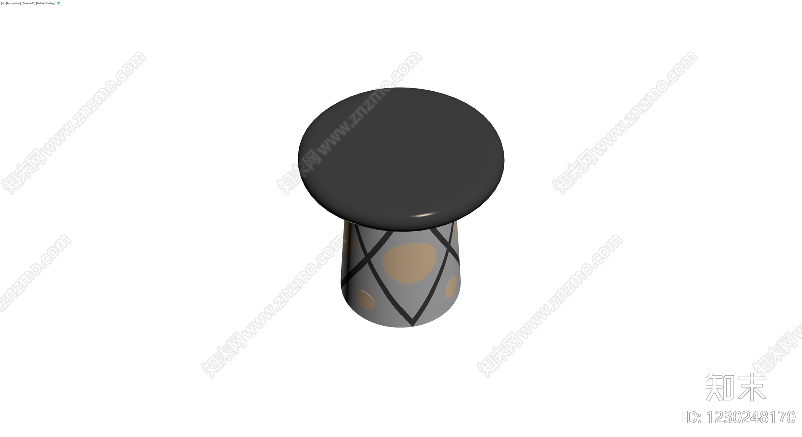 装饰纹样鼓凳3D模型下载【ID:1230248170】