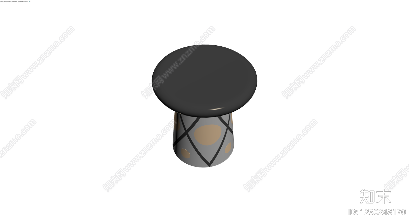 装饰纹样鼓凳3D模型下载【ID:1230248170】