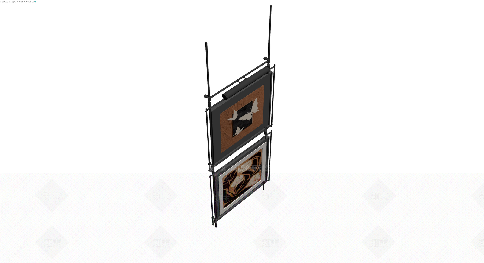 双屏显示器支架组件3D模型下载【ID:1229977096】