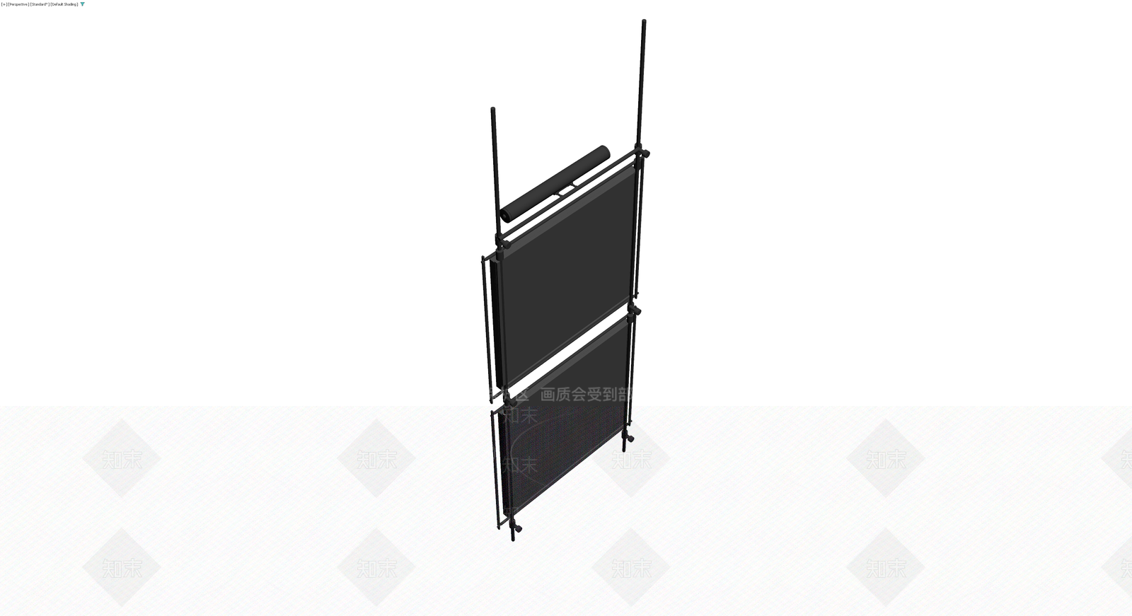 双屏显示器支架组件3D模型下载【ID:1229977096】