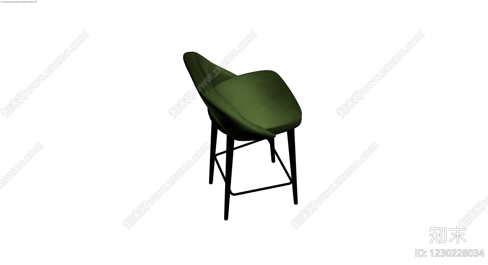 绿色高脚椅3D模型下载【ID:1230228034】