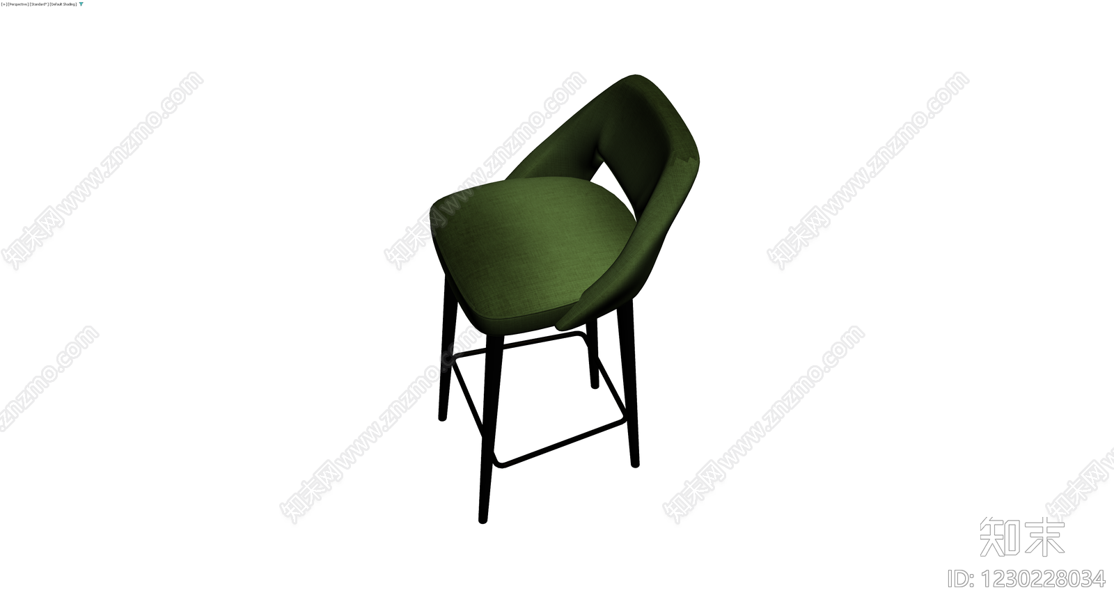 绿色高脚椅3D模型下载【ID:1230228034】