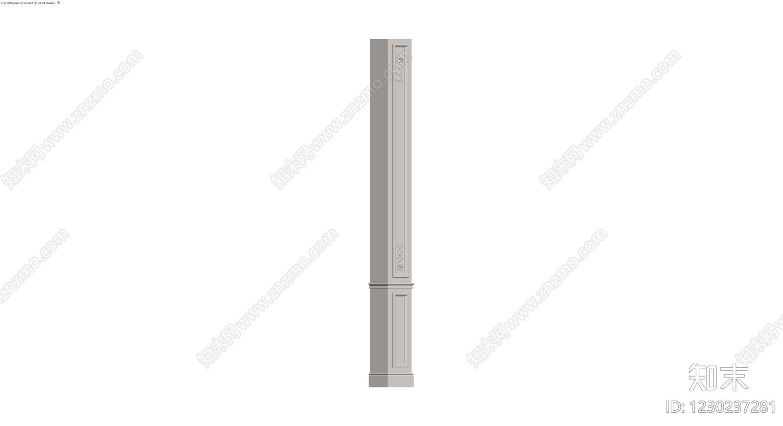 欧式装饰立柱3D模型下载【ID:1230237281】