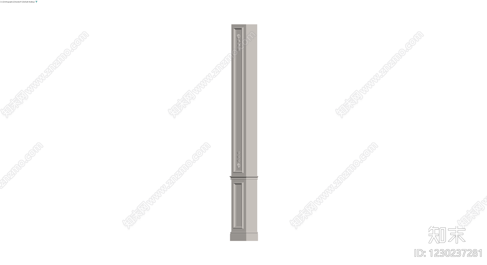 欧式装饰立柱3D模型下载【ID:1230237281】