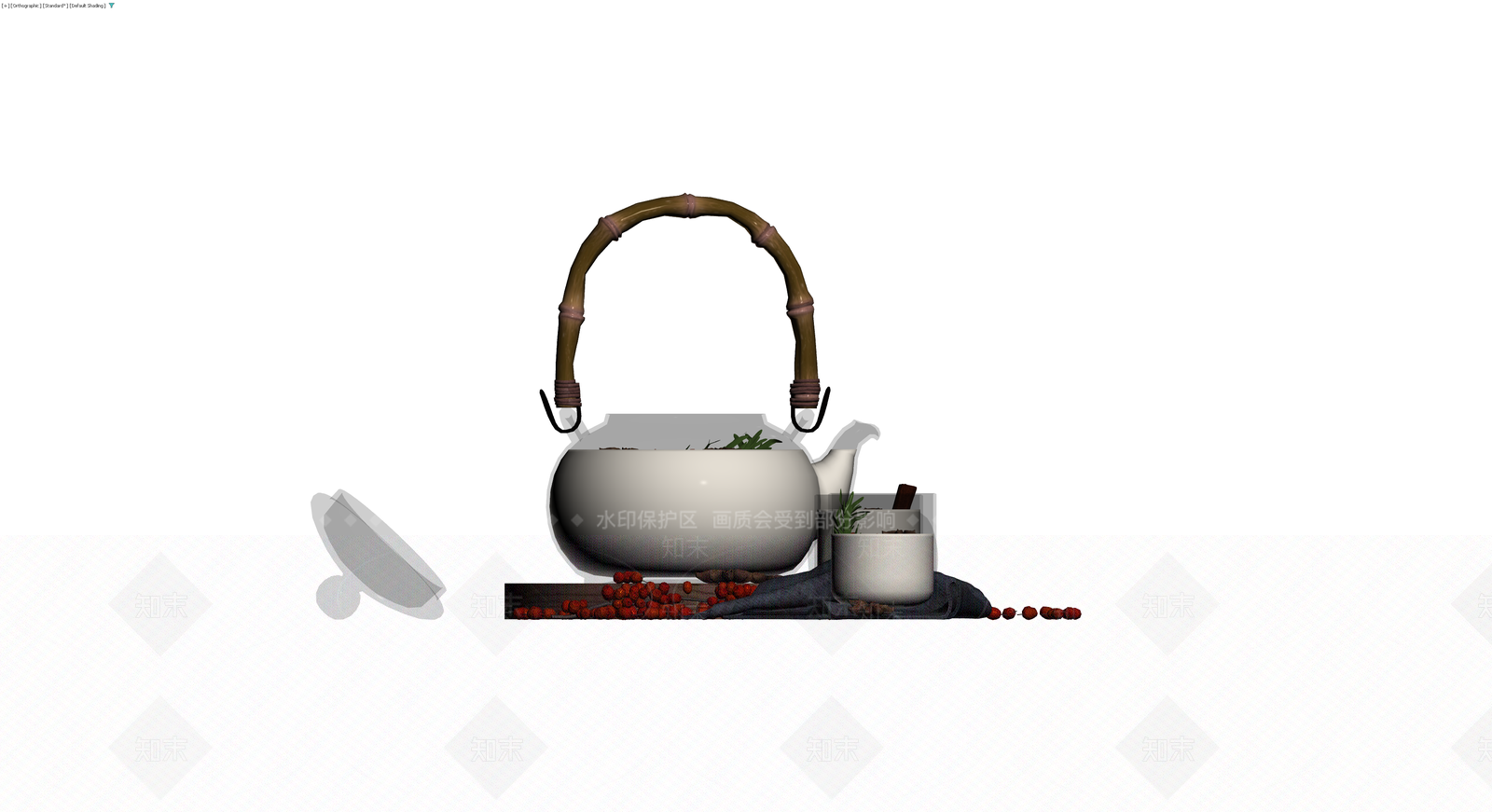 中式提梁壶茶具组合3D模型下载【ID:1229865554】