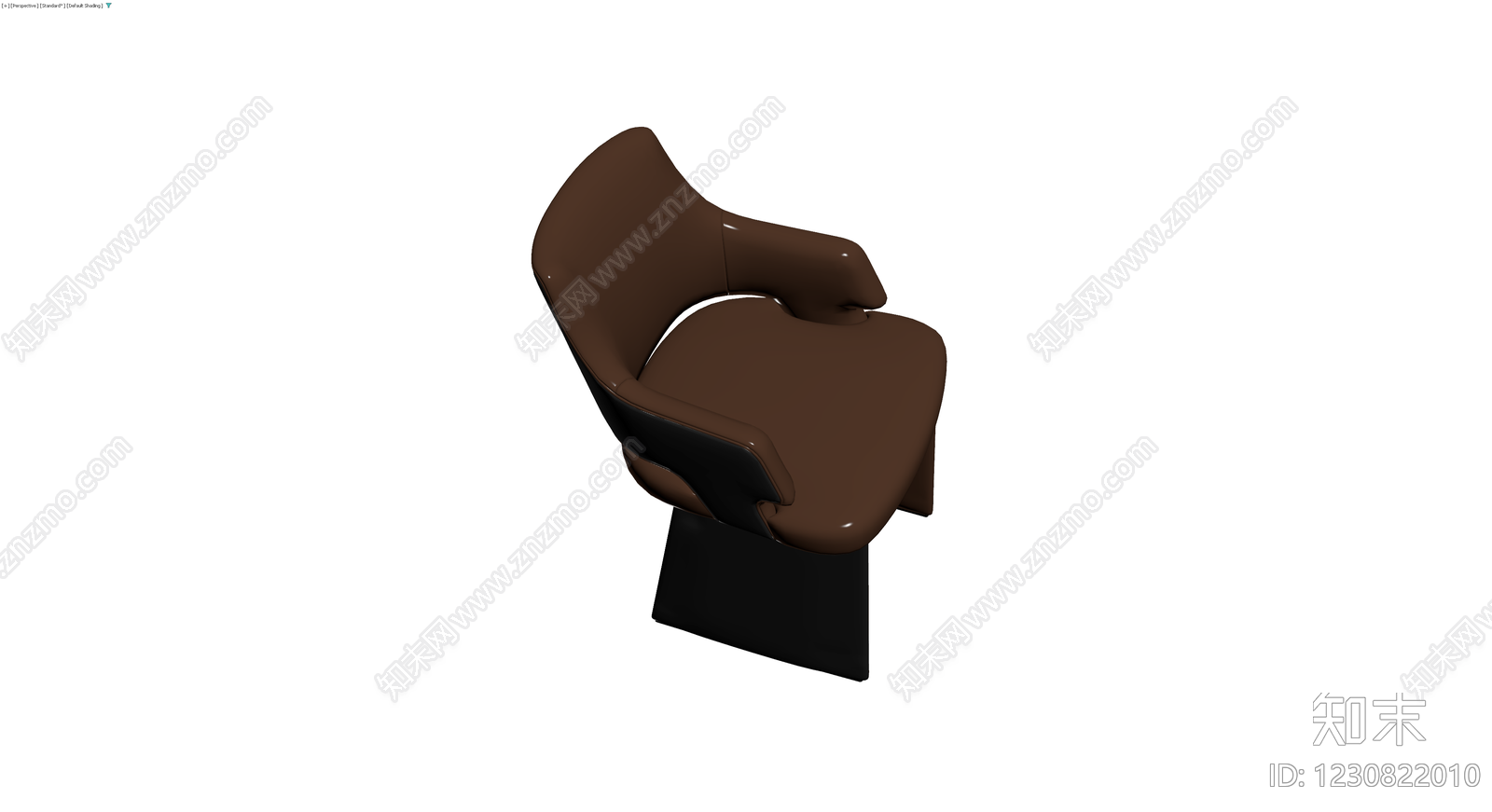 现代风格棕色单人扶手椅3D模型下载【ID:1230822010】