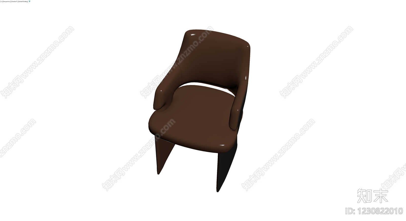现代风格棕色单人扶手椅3D模型下载【ID:1230822010】