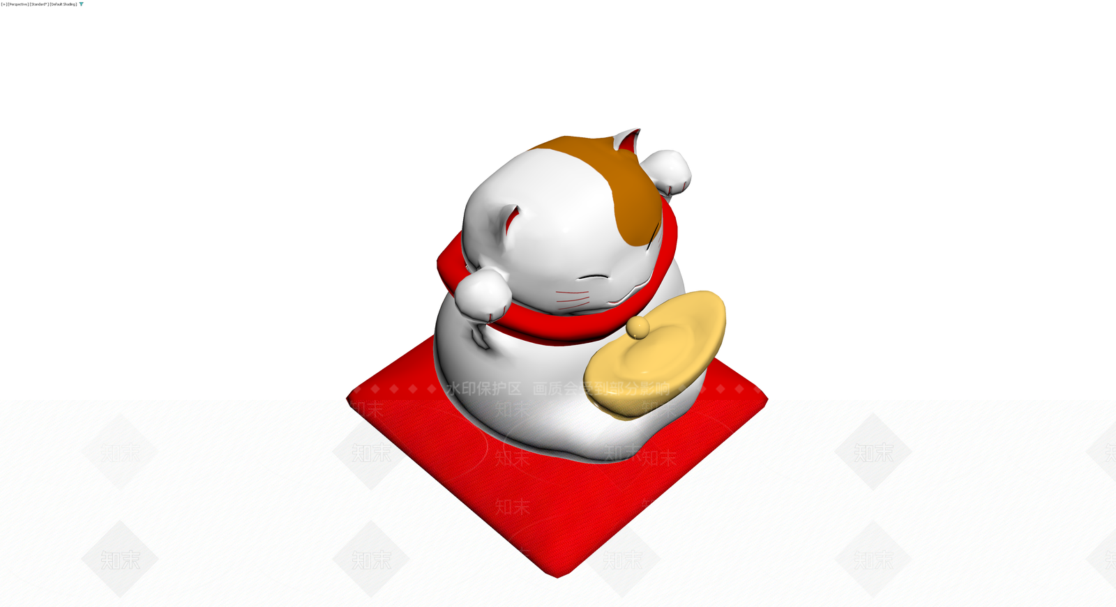 招财猫摆件3D模型下载【ID:1230092651】