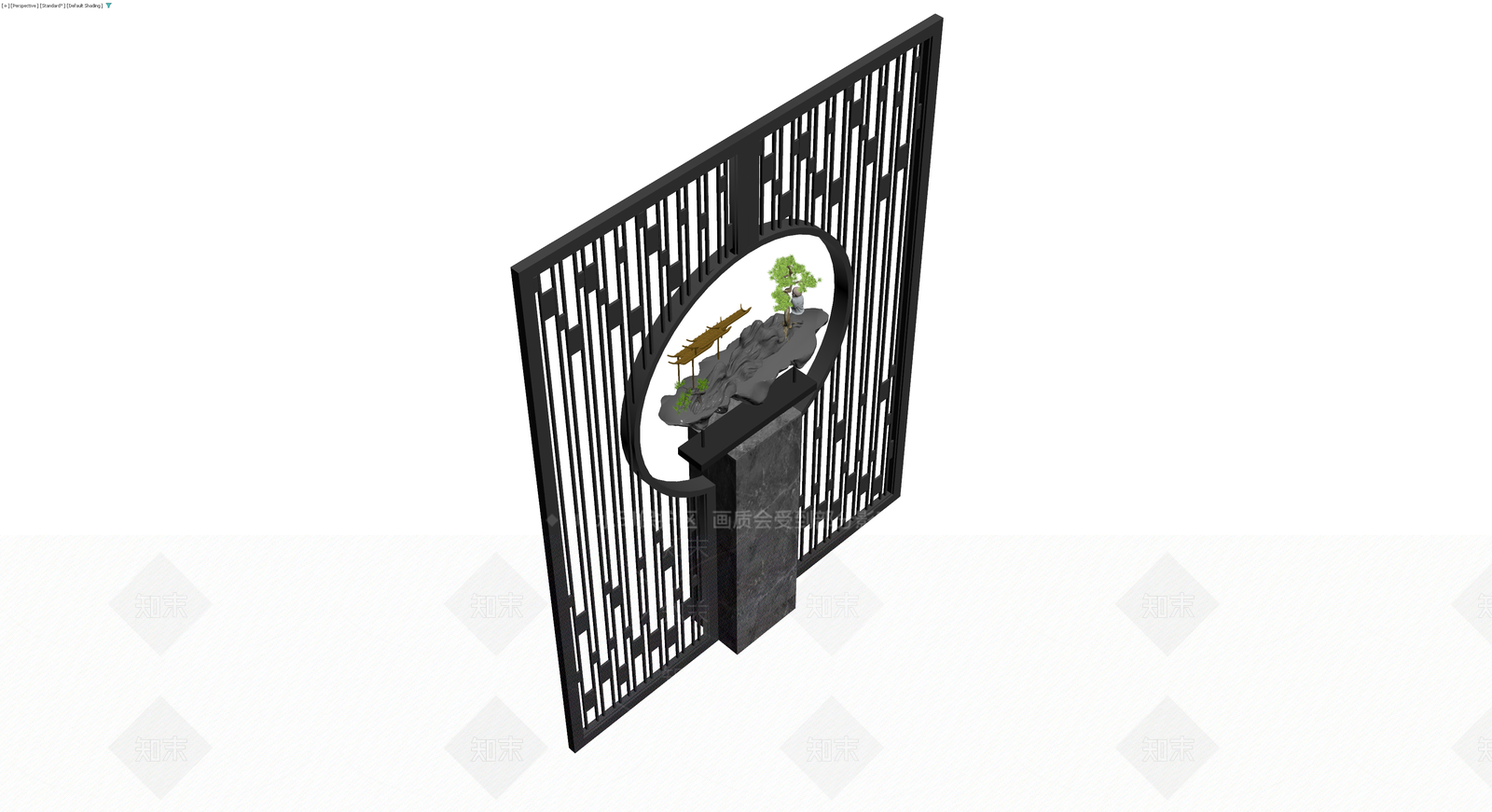 新中式景观屏风3D模型下载【ID:1230770335】