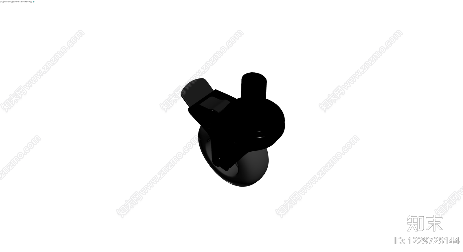 黑色刹车脚轮3D模型下载【ID:1229728144】