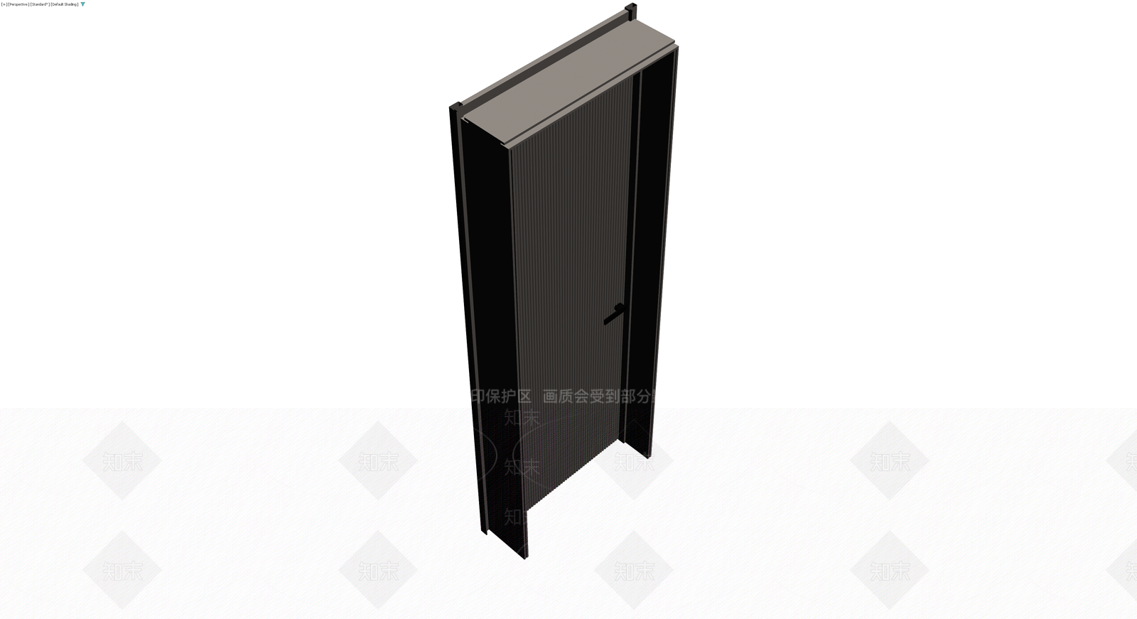 灰色竖纹成品门体3D模型下载【ID:1229882320】