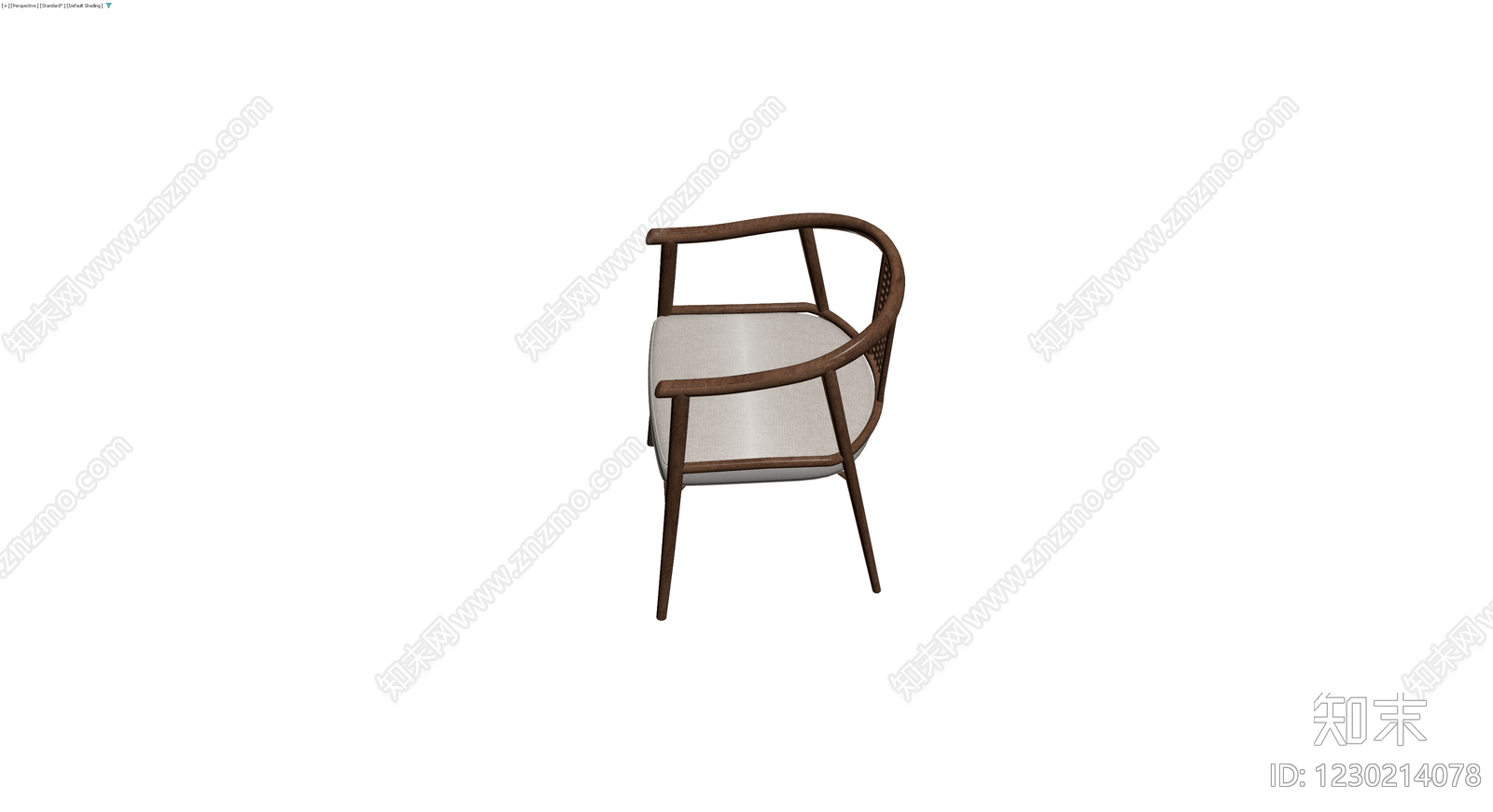 木质编织靠背扶手椅3D模型下载【ID:1230214078】