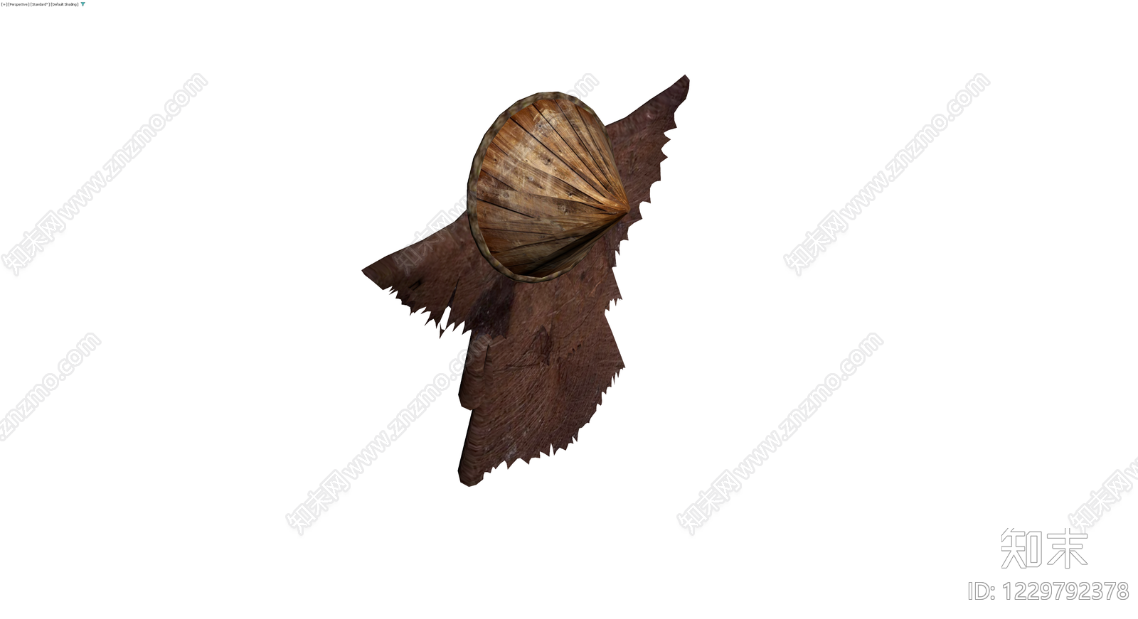 斗笠蓑衣组合模型3D模型下载【ID:1229792378】