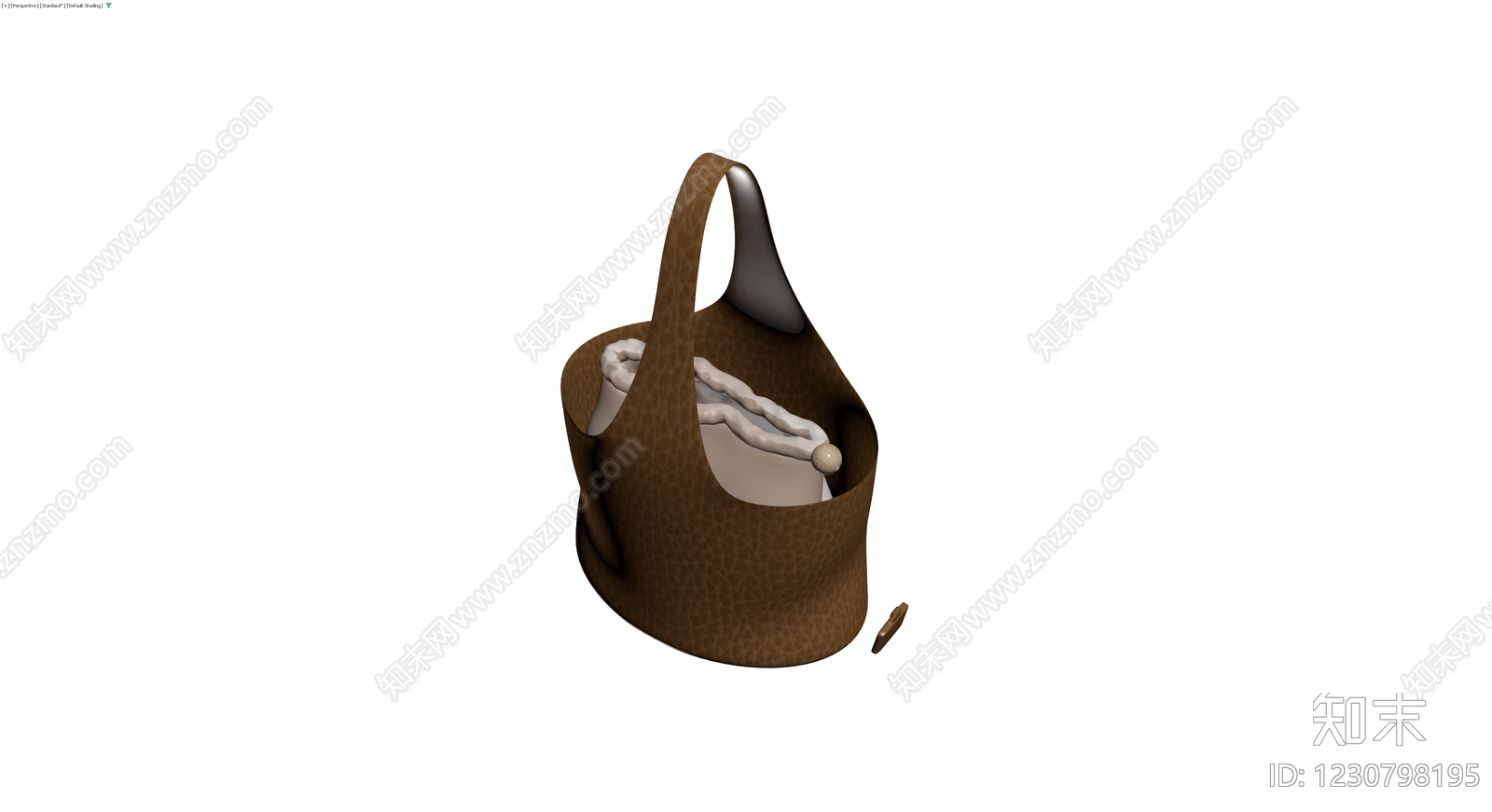 棕色纹理手提包3D模型下载【ID:1230798195】