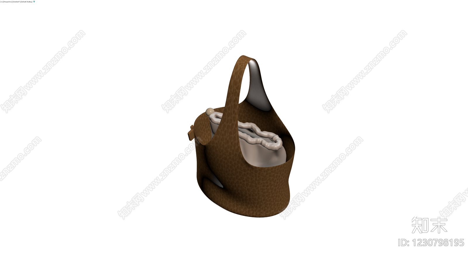棕色纹理手提包3D模型下载【ID:1230798195】