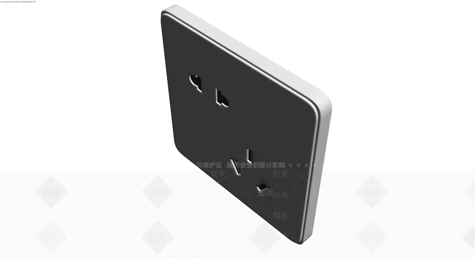 白色五孔电源插座3D模型下载【ID:1230646606】