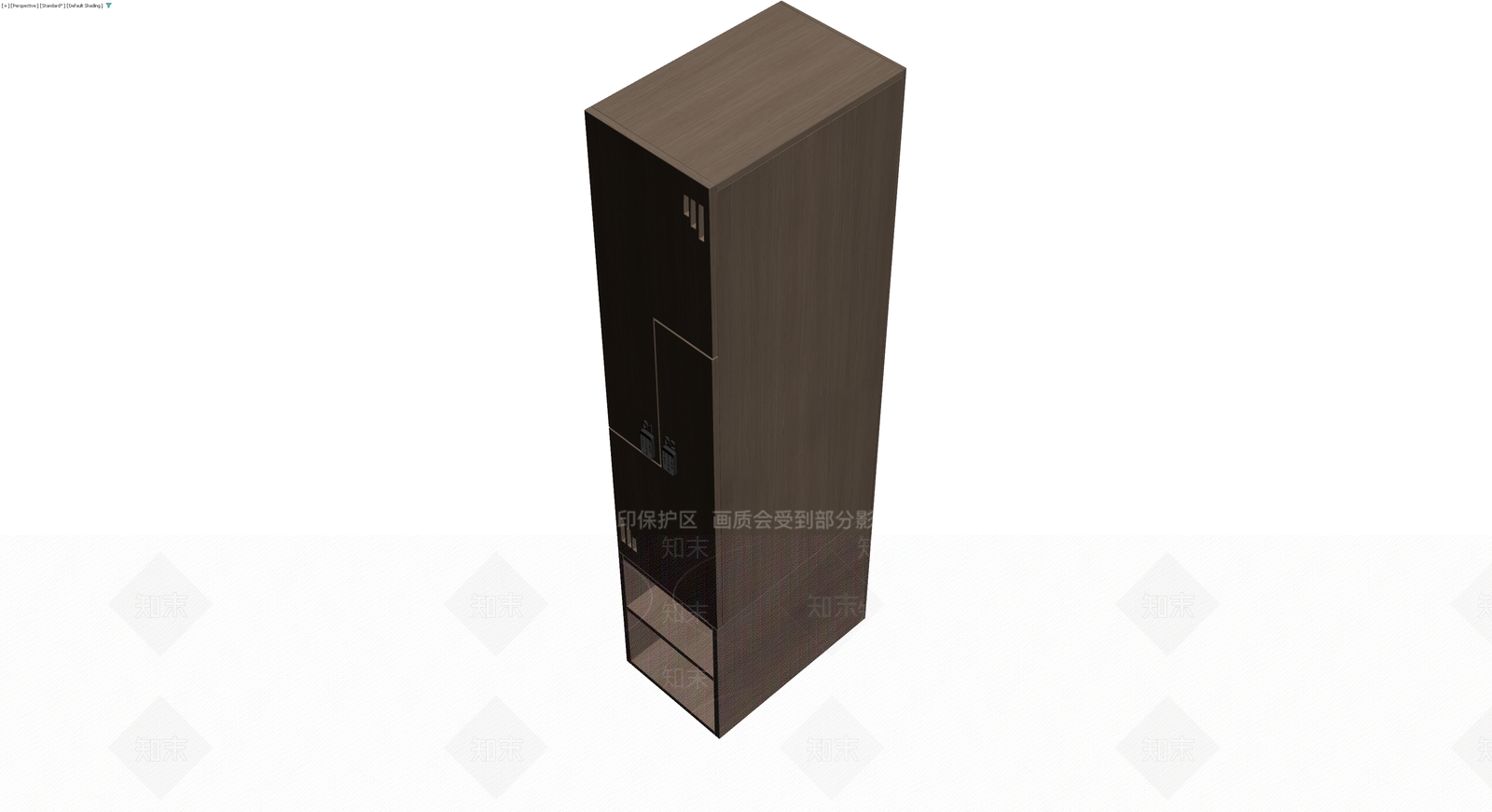 深木色组合储物柜3D模型下载【ID:1230432631】