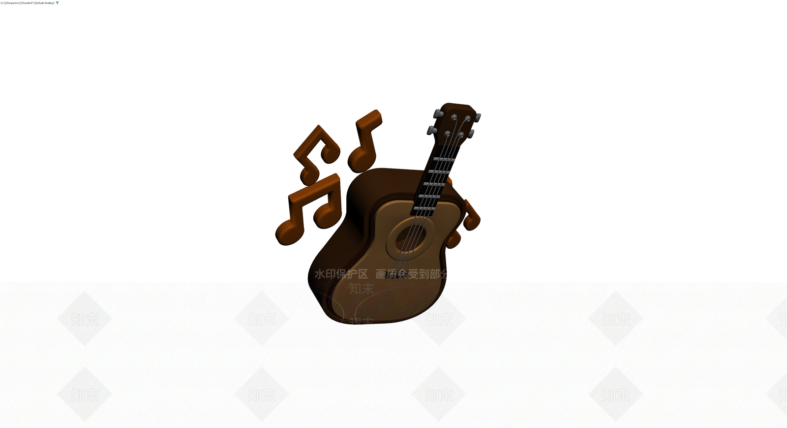 卡通吉他模型3D模型下载【ID:1229990769】