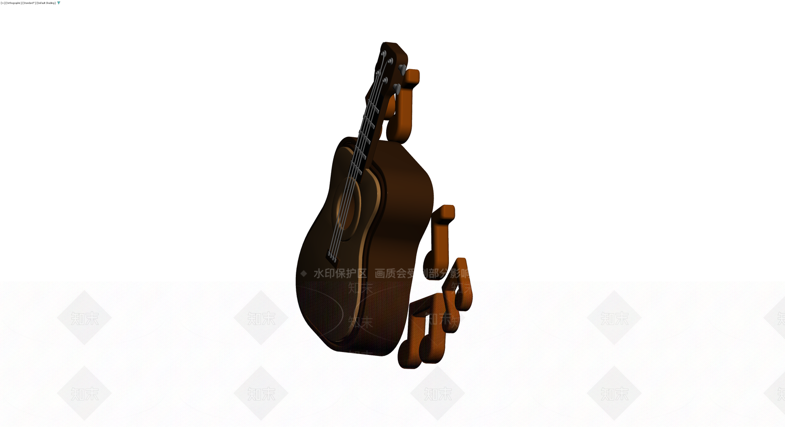 卡通吉他模型3D模型下载【ID:1229990769】