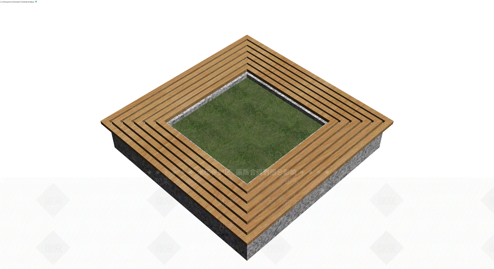 木质台阶景观小品3D模型下载【ID:1230555822】