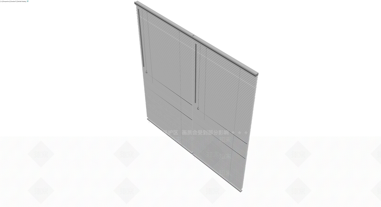 双扇百叶窗组件3D模型下载【ID:1230459530】