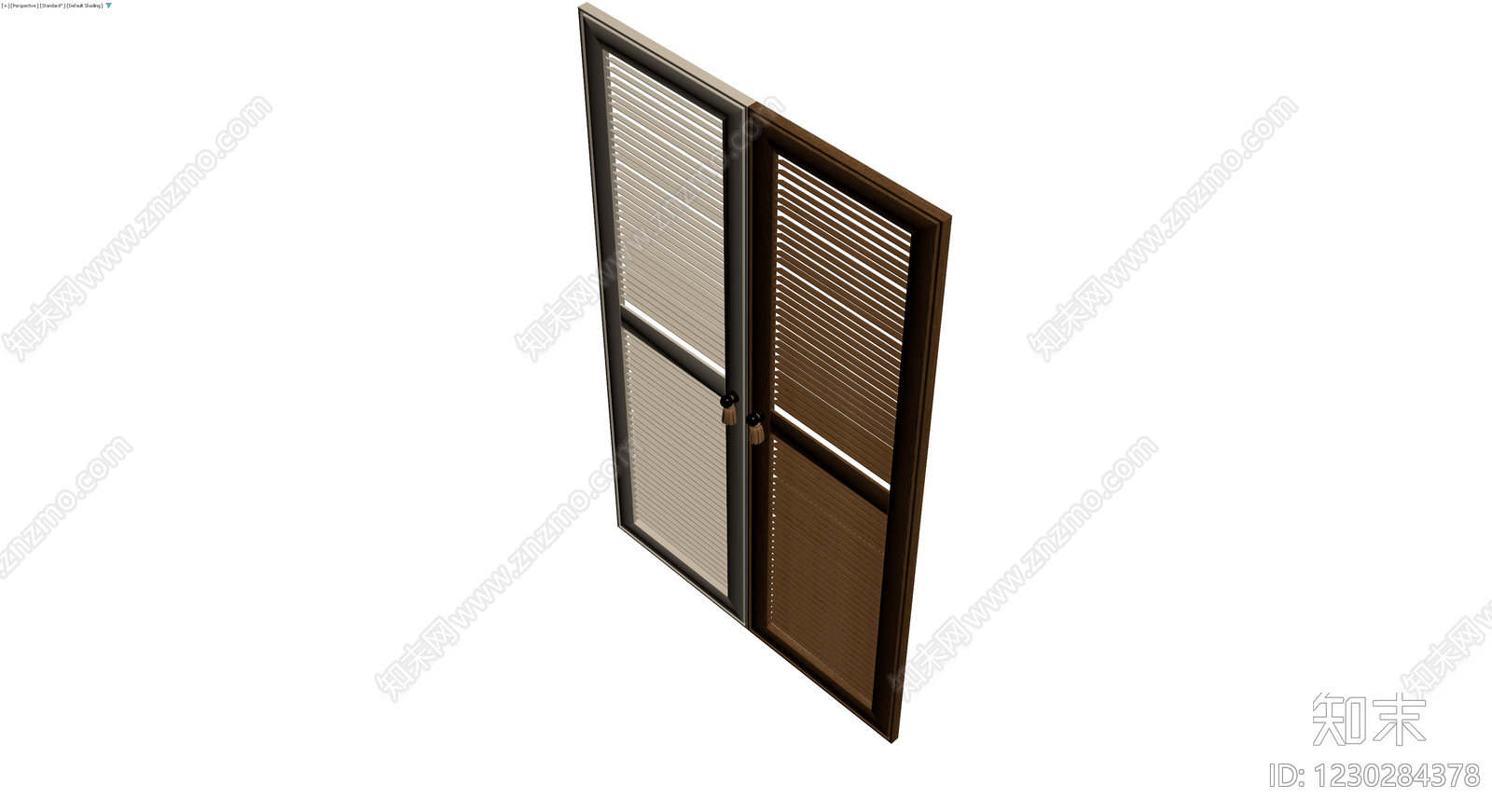 双扇百叶门组件3D模型下载【ID:1230284378】