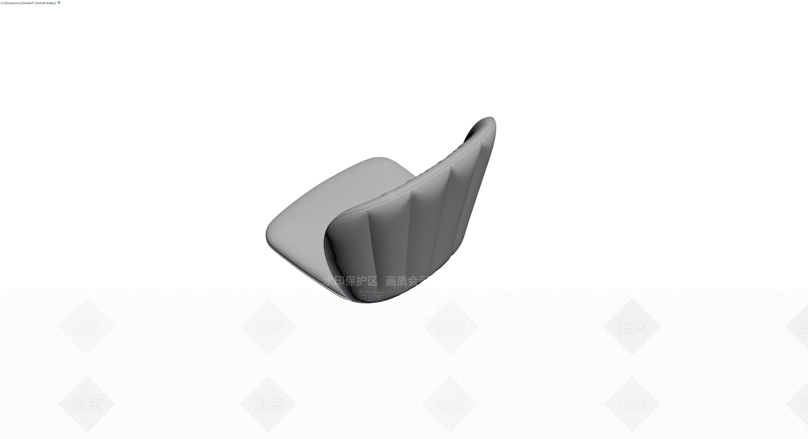 灰色软包扶手椅3D模型下载【ID:1229887248】