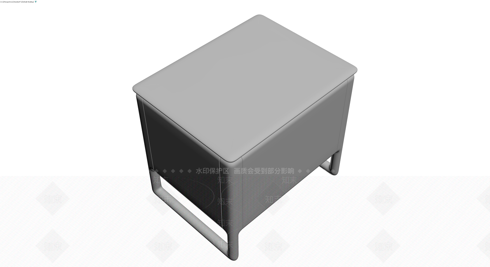 双抽屉床头柜3D模型下载【ID:1230635211】