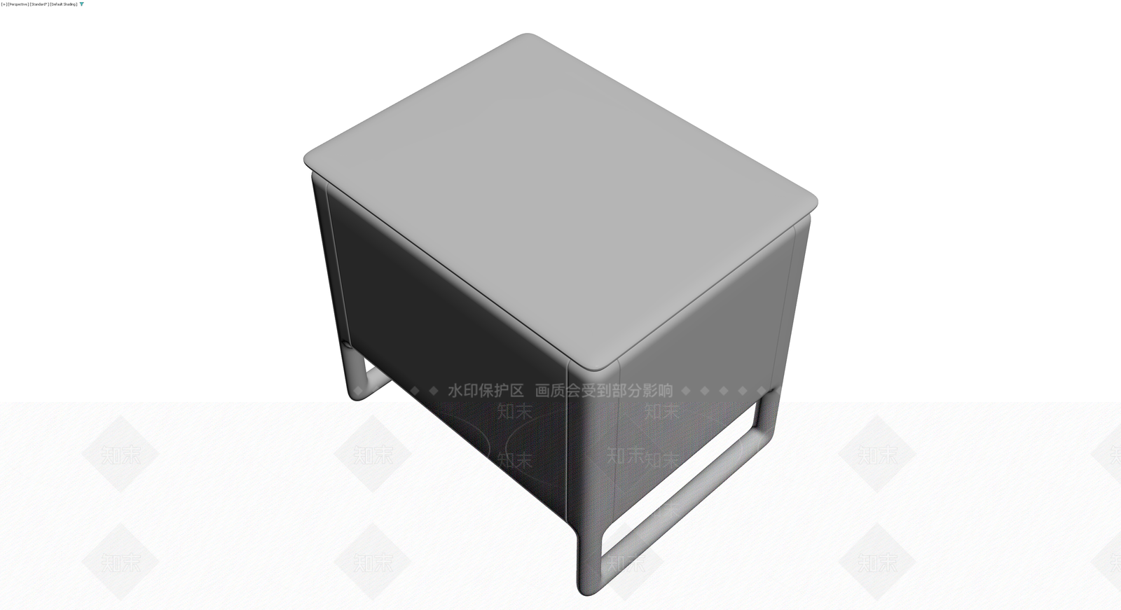 双抽屉床头柜3D模型下载【ID:1230635211】