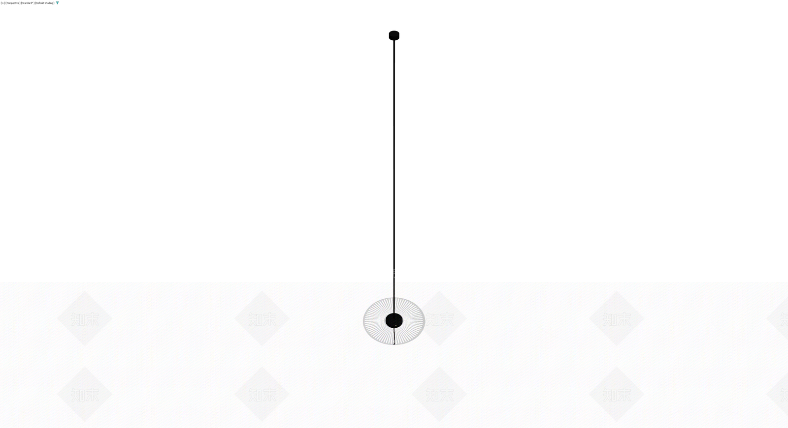 黑色长杆吊灯3D模型下载【ID:1230122811】