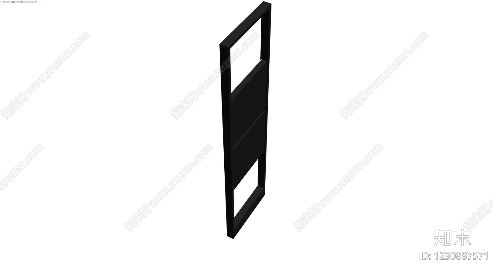 黑色立式导视牌3D模型下载【ID:1230887571】