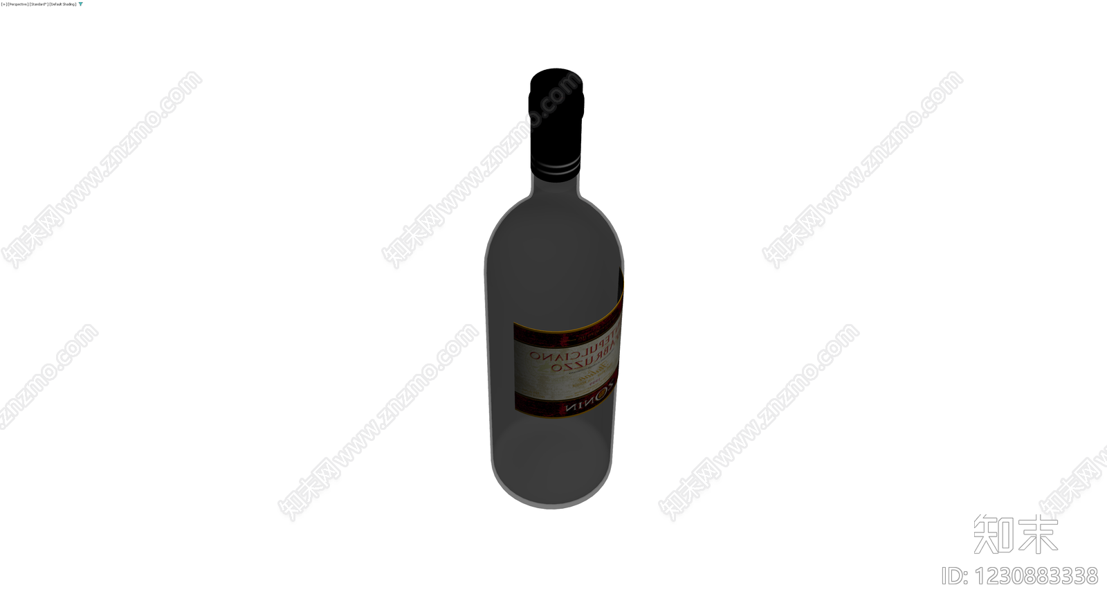 红酒瓶模型（灰模）3D模型下载【ID:1230883338】
