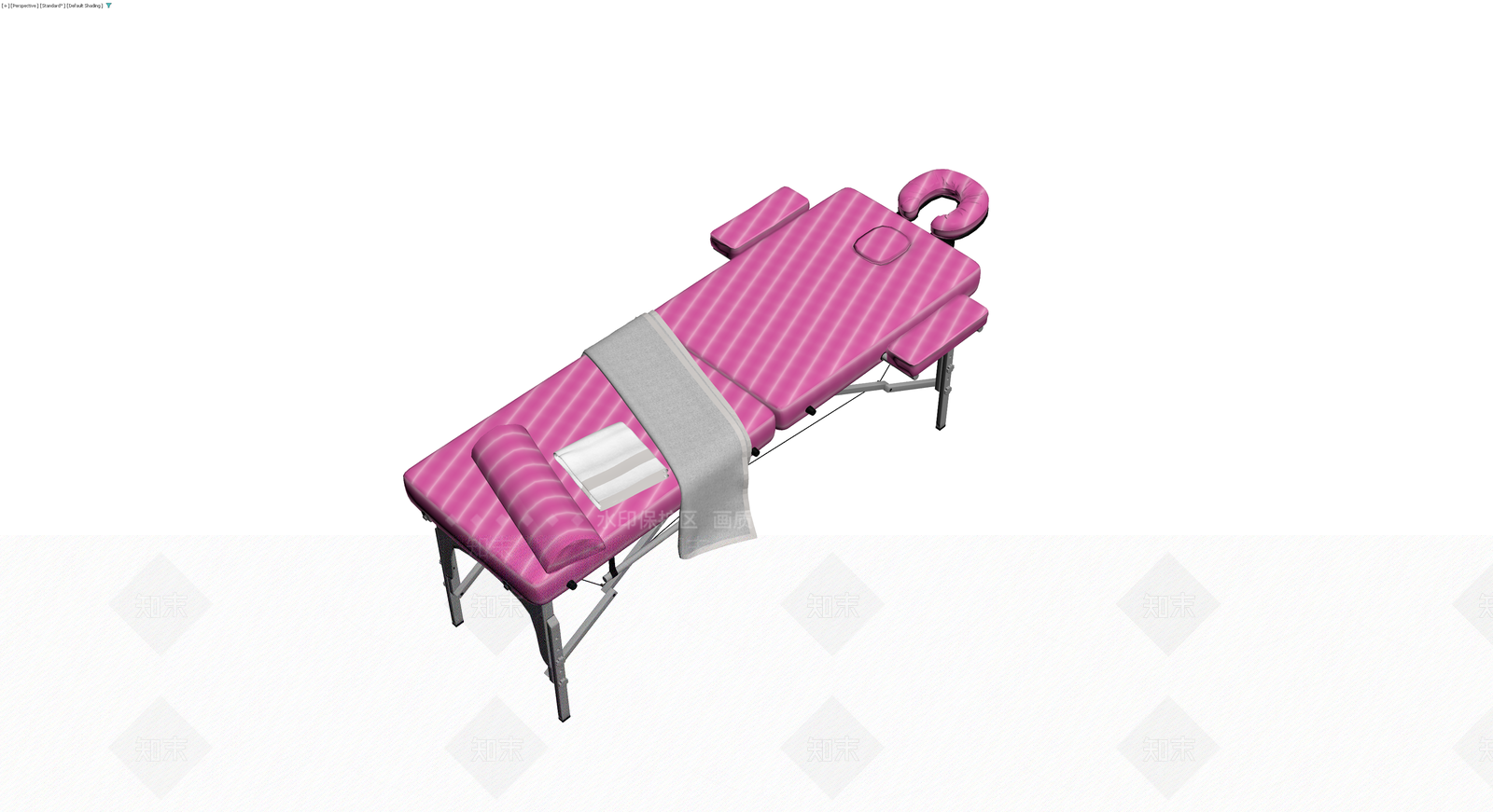 粉色条纹按摩床3D模型下载【ID:1230709930】
