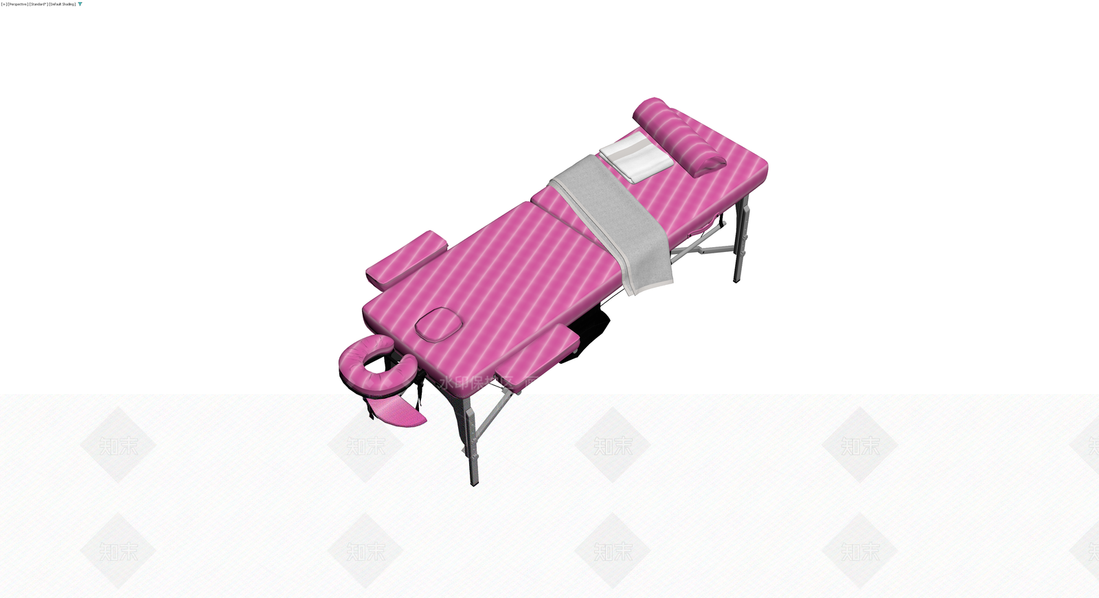 粉色条纹按摩床3D模型下载【ID:1230709930】