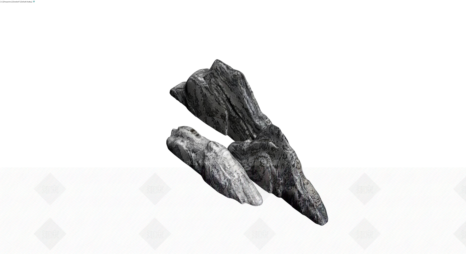 抽象景观石/山石组合3D模型下载【ID:1230598691】