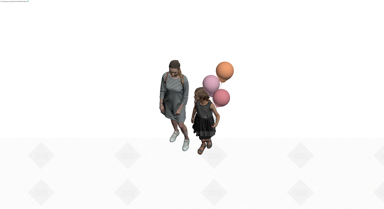 母女人物模型组3D模型下载【ID:1229869938】