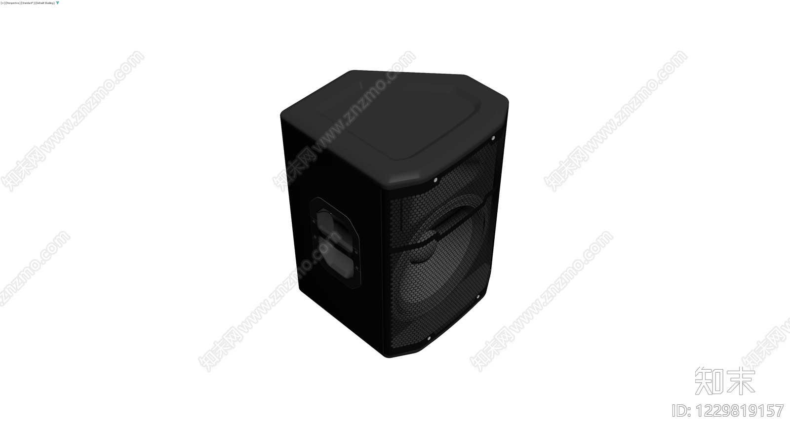 黑色专业音响音箱3D模型下载【ID:1229819157】