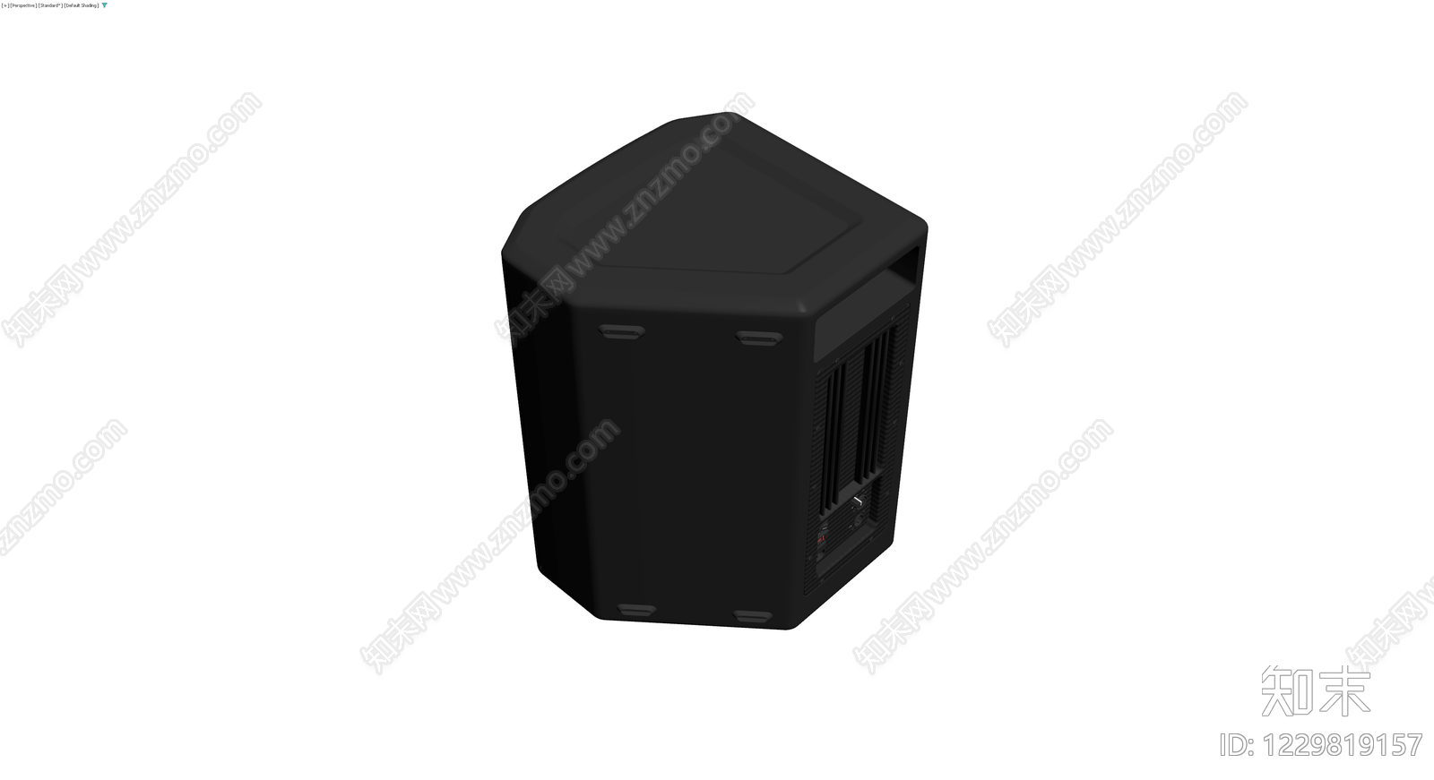 黑色专业音响音箱3D模型下载【ID:1229819157】