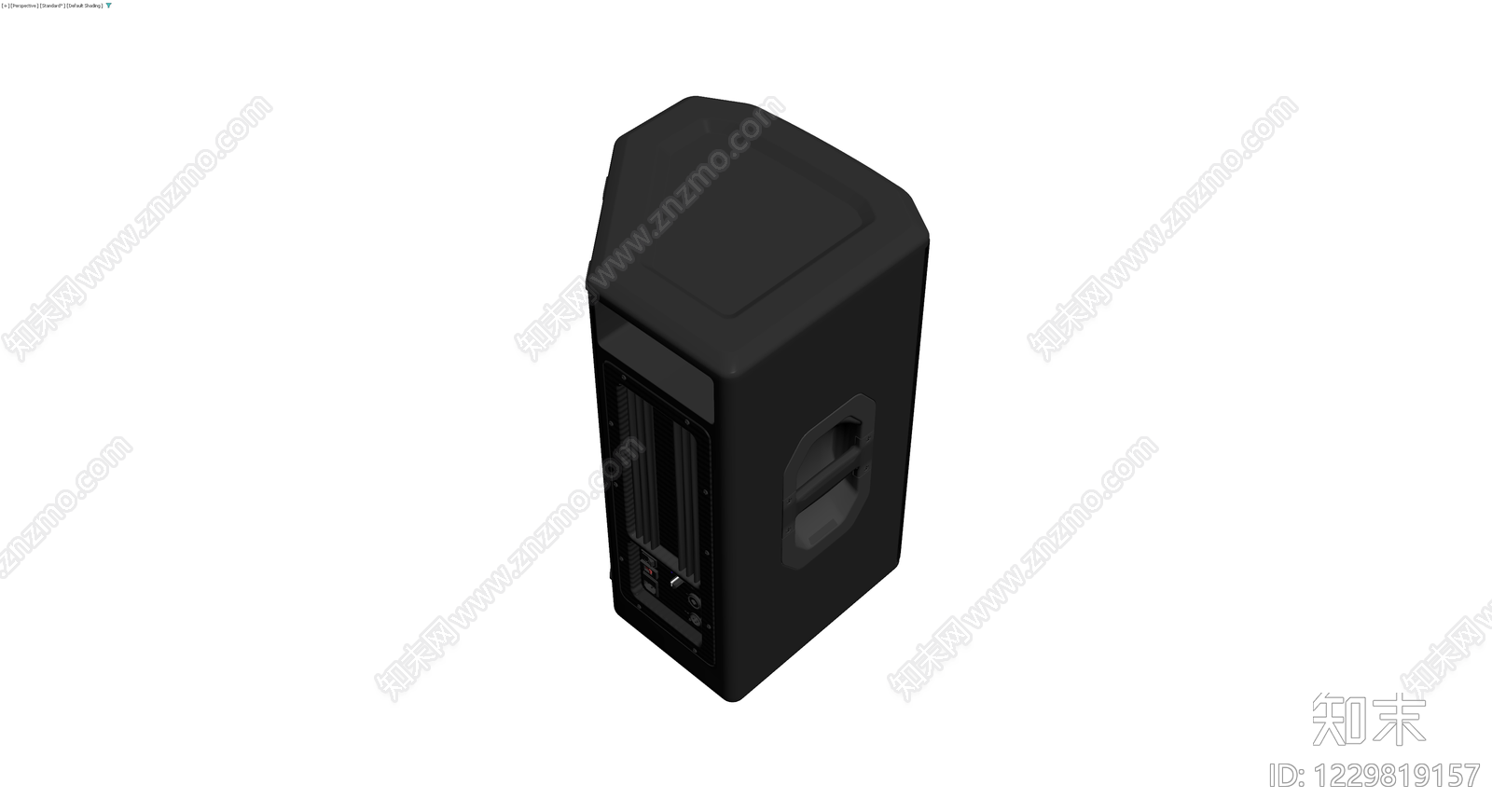 黑色专业音响音箱3D模型下载【ID:1229819157】