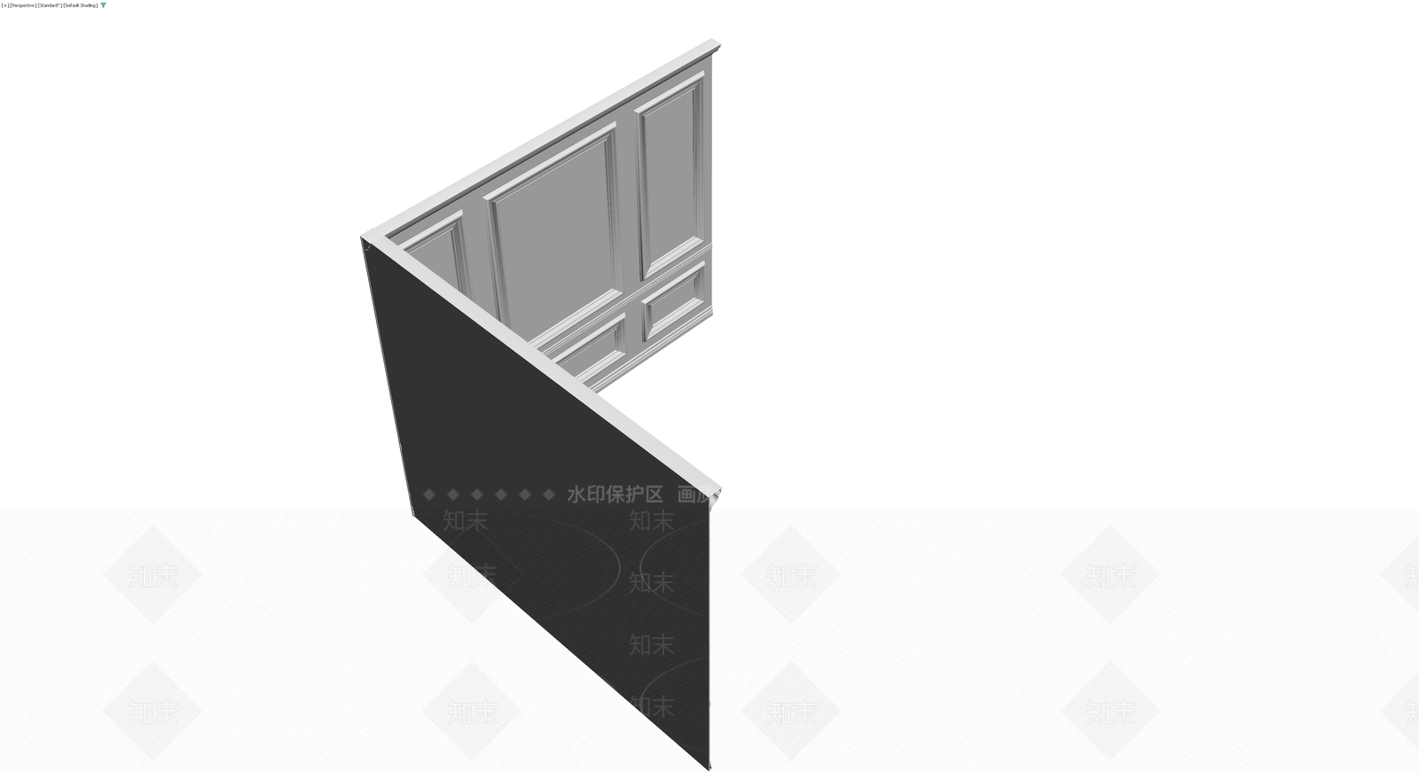 欧式护墙板组合模型3D模型下载【ID:1229934232】