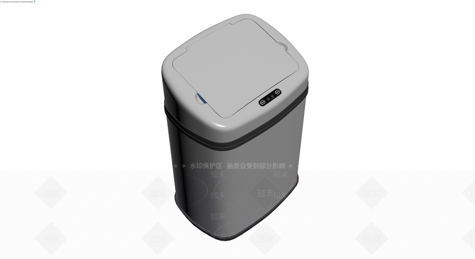 灰色智能感应垃圾桶3D模型下载【ID:1230165068】