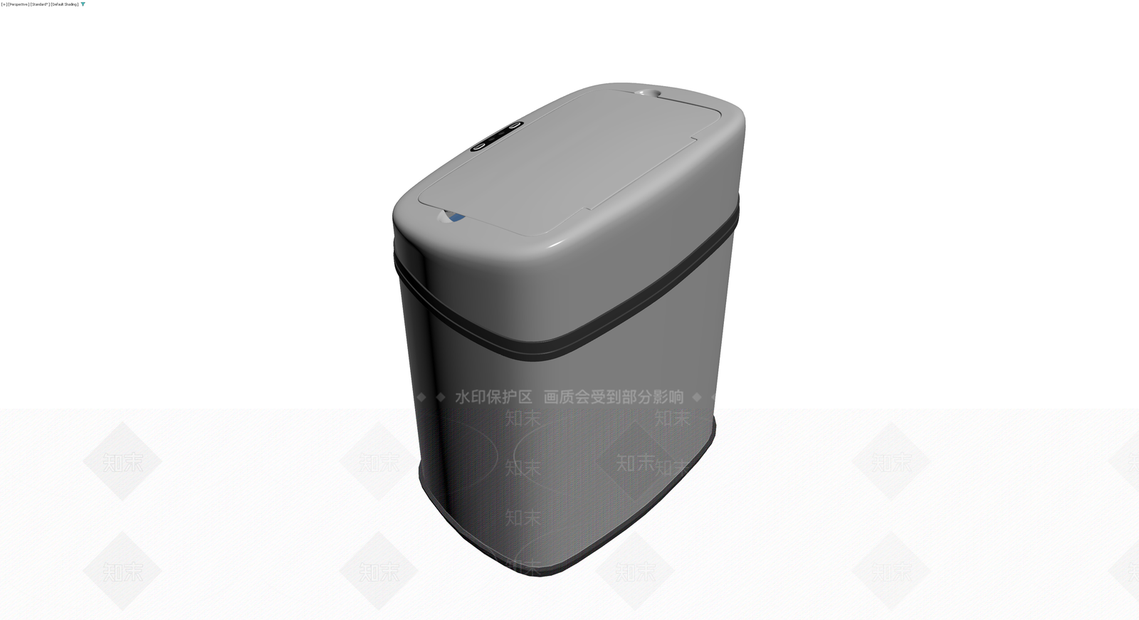 灰色智能感应垃圾桶3D模型下载【ID:1230165068】