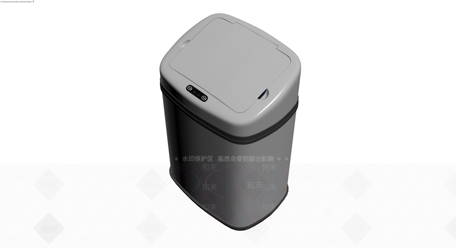 灰色智能感应垃圾桶3D模型下载【ID:1230165068】