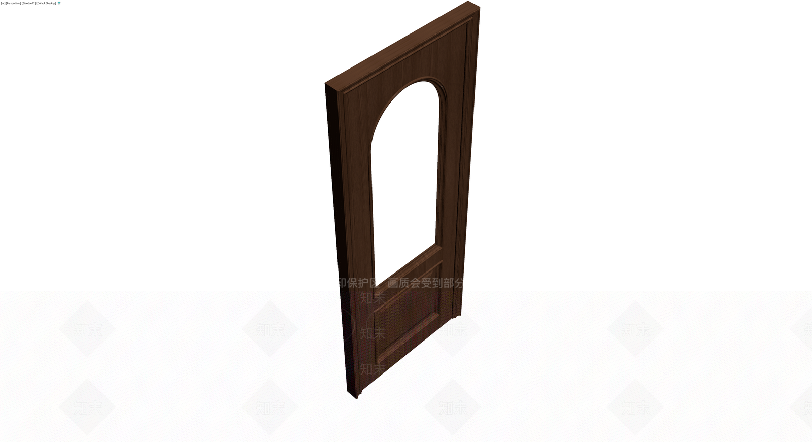 拱形玻璃木门3D模型下载【ID:1230146622】